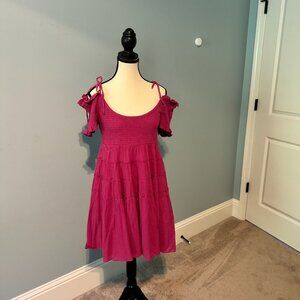 Casual summer azalea colored dress